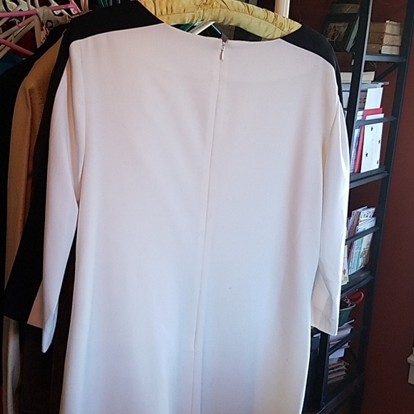 Cream and black Calvin Klein dress - Picture 4 of 6